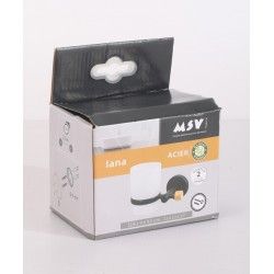 Gobelet à  fixer Acier & Bambou IANA Noir mat MSV
