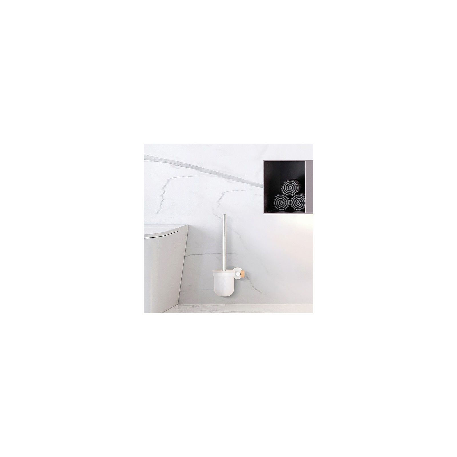 MSV Toilettenbürste mit Halter Zinc Chrome Alba