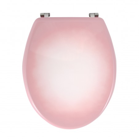 Copriwater WC in MDF rosa - cerniere in acciaio inox MSV