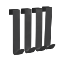 Lot de 4 crochets Noir mat KESSY MSV