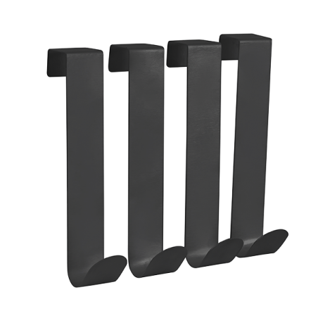 Lot de 4 crochets Noir mat KESSY MSV