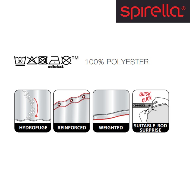 Spirella Duschvorhang Polyester BAMBUS 120x200cm Grün