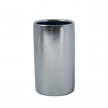 Ceramic tumbler TUBE-MATTE Matte Siver Spirella