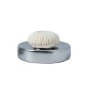 Ceramic soap dish TUBE-MATT Matt silver Spirella