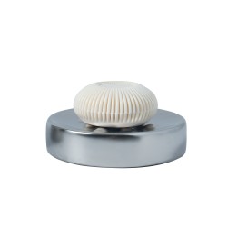Ceramic soap dish TUBE-MATT Matt silver Spirella