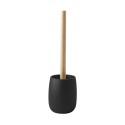 Brosse wc avec support Polyresine & bois SVEN Noir mat Spirella