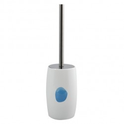 Brosse wc avec support Céramique WATERCOLOR Blanc & Bleu MSV