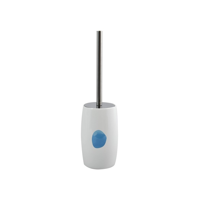 Brosse wc avec support Céramique WATERCOLOR Blanc & Bleu MSV