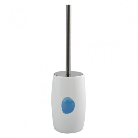 Brosse wc avec support Céramique WATERCOLOR Blanc & Bleu MSV