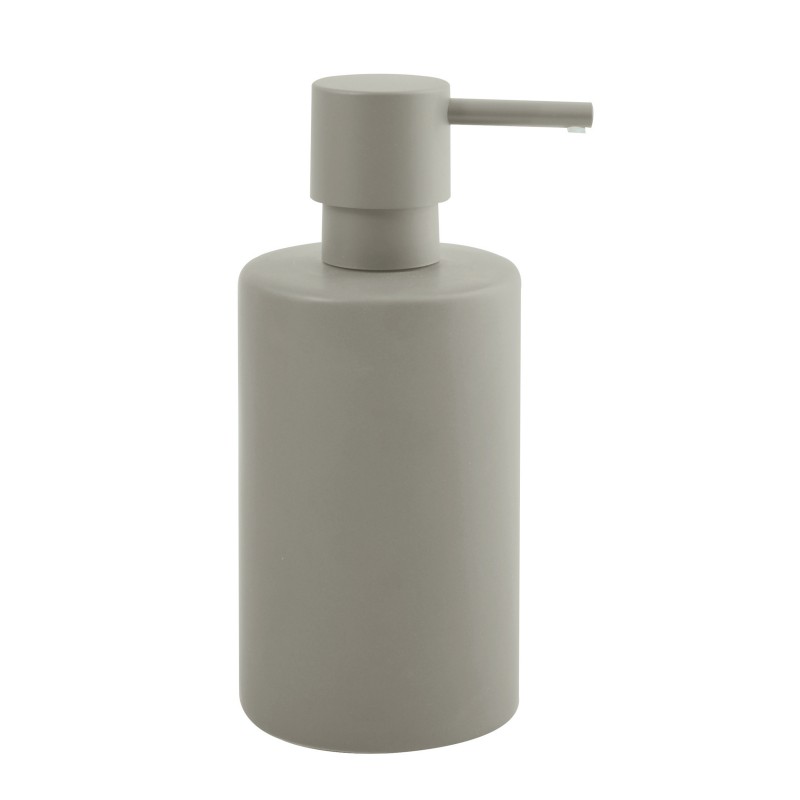 Soap dispenser Ceramic TUBE-MATT Matt taupe Spirella