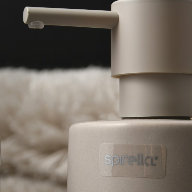 Soap dispenser Ceramic TUBE-MATT Matt taupe Spirella