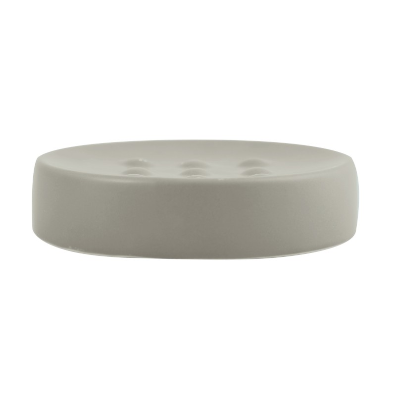 Ceramic soap dish TUBE matt Taupe matt Spirella