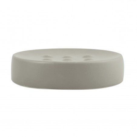 Ceramic soap dish TUBE matt Taupe matt Spirella