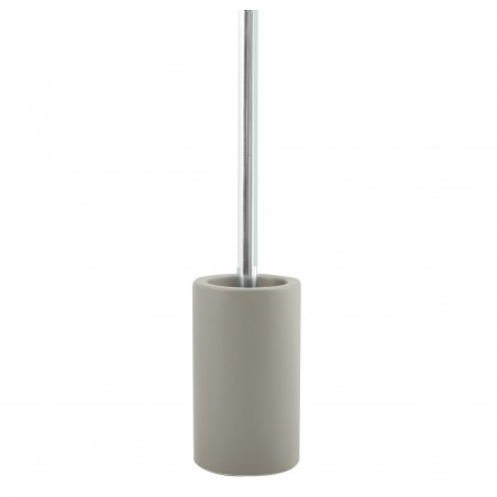 Toilet brush with ceramic holder TUBE-matT Matt taupe Spirella