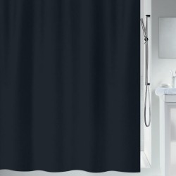 PRIMO Cortina de ducha de poliéster 180x180cm negro Spirella