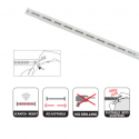 Rod bar for extendable shower curtain or bathtub without drilling in Aluminum SURPRISE 75-125cm White Spirella