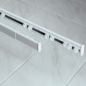 Spirella Duschvorhangstangen ausziehbar ohne Bohren in Aluminium SURPRISE 125-210cm Weiß - Gleiter inklusive