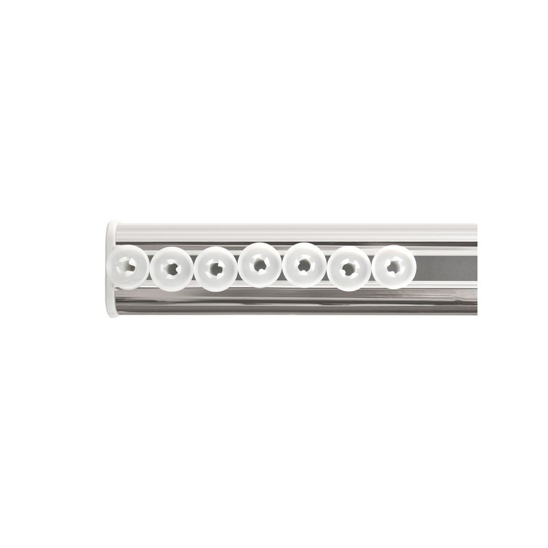Barra para cortina de ducha o bañera extensible sin taladrar en Aluminio SURPRISE 125-210cm Gris Spirella