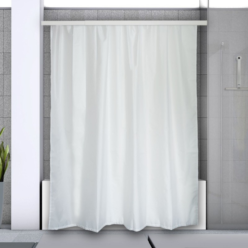 Barra para cortina de ducha de esquina para fijar en Aluminio SURPRISE 80x80cm Blanco Spirella