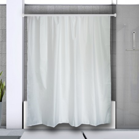 Barra asta per Tenda doccia angolare componibile da fissare in Alluminio DECOR UNIVERSAL Bianco Spirella