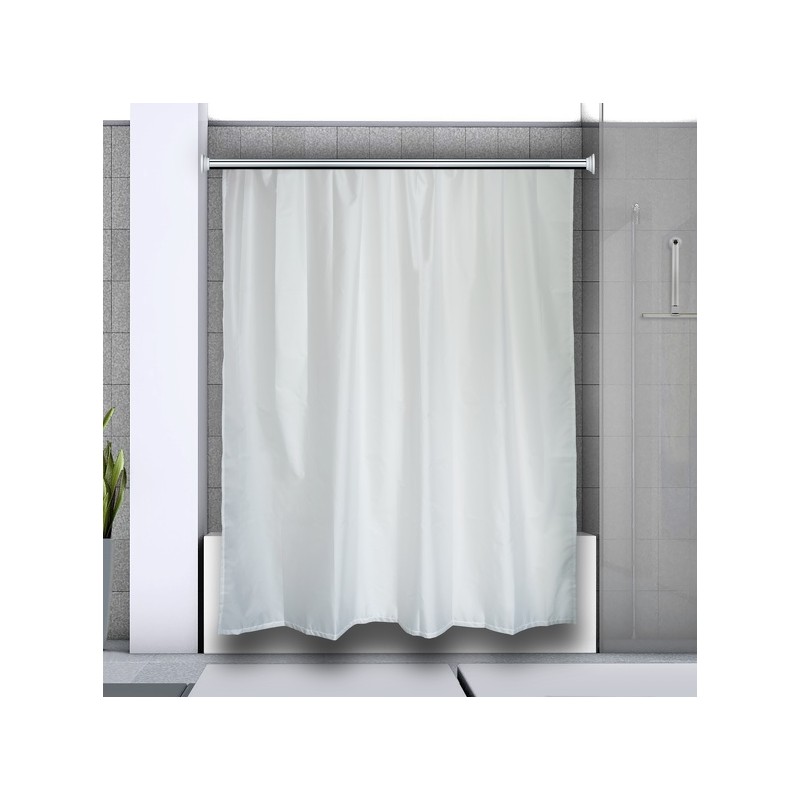 Barra per Tenda doccia angolare componibile da fissare in Alluminio DECOR UNIVERSAL Finitura lucida Spirella