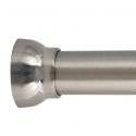 Rod bar for extendable shower curtain or bathtub without drilling in Aluminum KRETA 75-125cm Brushed Spirella