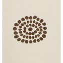 Cortina de ducha Algodón y Poliéster TRIBAL 180x200cm CALIDAD PREMIUM Beige y Marrón - Anillas incluidas MSV