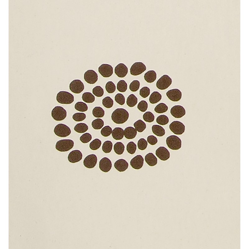 Cotton & Polyester Shower curtain TRIBAL 180x200cm PREMIUM QUALITY Beige & Brown - Rings included MSV