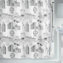 Cortina de ducha Poliéster VEGAS 180x180cm Blanco y Negro Spirella