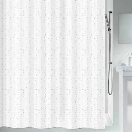 Cortina de ducha Poliéster WET 180x180cm Blanco efecto perla Spirella