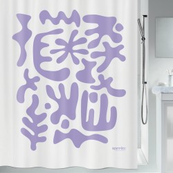 Shower curtain Polyester DOLLY 180x200cm Lavender Spirella