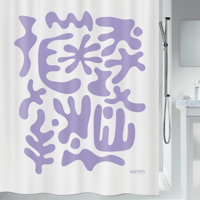 spirella Rideau de douche Polyester DOLLY 180x200cm Lavande Spirella