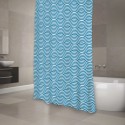Cortina de ducha Poliéster WAVE 180x200cm CALIDAD PREMIUM Azul - Anillas incluidas MSV