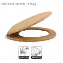 Abattant wc MDF & PVC BORNEO - Charnières Zinc Spirella