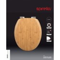 Tapa de inodoro MDF y PVC Madera BORNEO - Bisagras Zinc Spirella