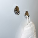 3 crochets muraux pour serviette LILIPUTHAKEN OVAL Chromé Spirella