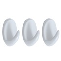 3 crochets muraux pour serviette LILIPUTHAKEN OVAL Blanc Spirella