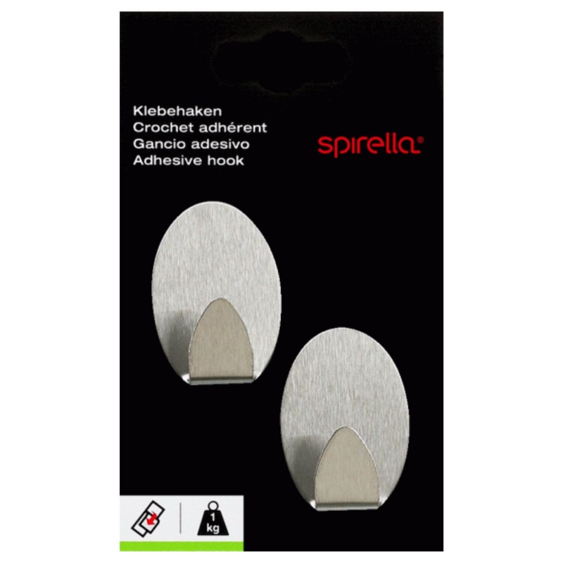 2 crochets muraux pour serviette METAL OVAL Spirella