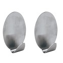 Lot de 2 crochets adhésifs mural Inox MSV