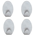 Set mit 4 selbstklebenden Wandhaken aus Edelstahl MSV