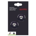 2 crochets muraux pour serviette DOT Noir argenté Spirella