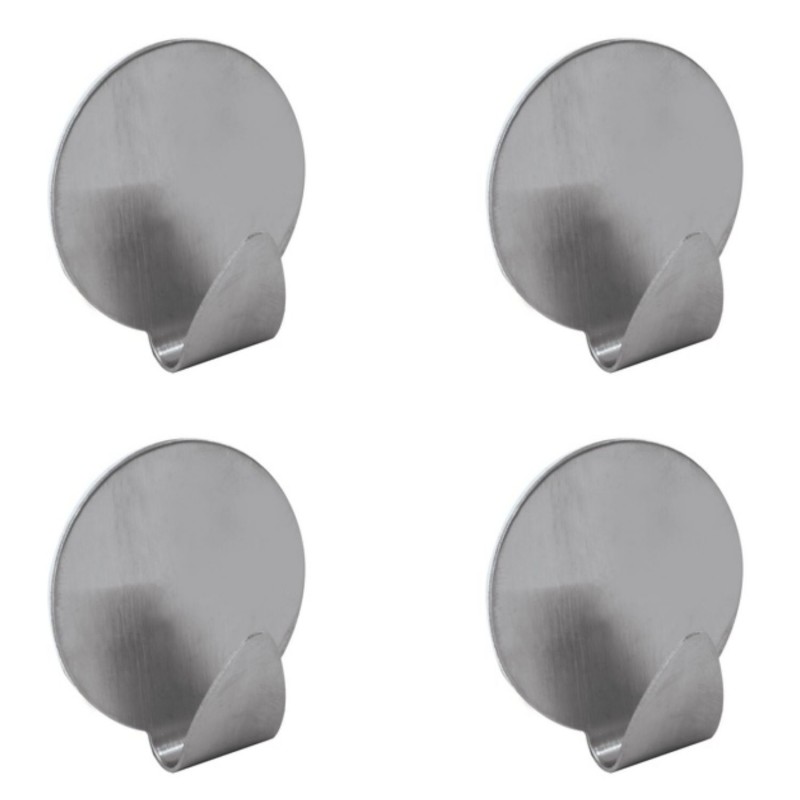 Set mit 4 selbstklebenden Wandhaken aus Edelstahl MSV