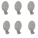 Juego de 6 ganchos de pared adhesivos de acero inoxidable MSV