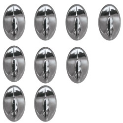 Juego de 9 ganchos de pared adhesivos MSV cromados