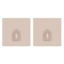 Lot de 2 crochets adhésifs muraux repositionnables Beige MSV