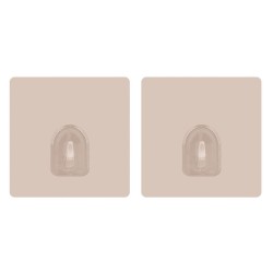 Juego de 2 ganchos de pared adhesivos  beige MSV