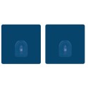 Set di 2 Ganci da Parete Adesivi Riposizionabili Blu Navy MSV