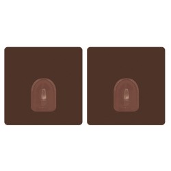 Set mit 2 repositionierbaren selbstklebenden Wandhaken Schokolade MSV