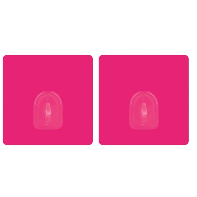 Set mit 2 repositionierbaren selbstklebenden Wandhaken Pink Fuschia MSV