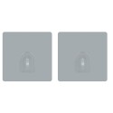 Lot de 2 crochets adhésifs muraux repositionnables Gris clair MSV